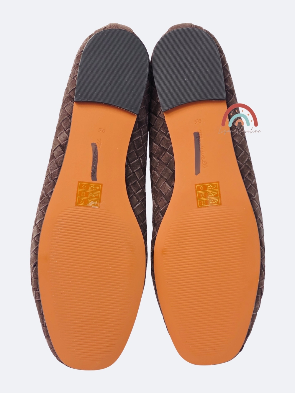 New! Madewell The Greta Ballet Flat in Woven Suede Dark Roast 9.5 - Picture 14 of 16
